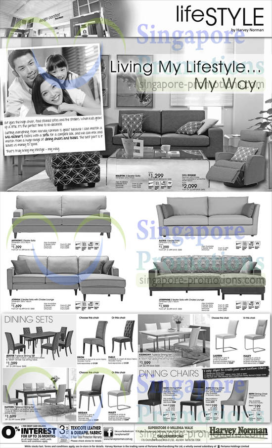 Sofa Sets Martin, Anthony, Alexis, Joshua, Josephine, Dining Set Austin, Deon, Harmony, Haley, Megan, Haley