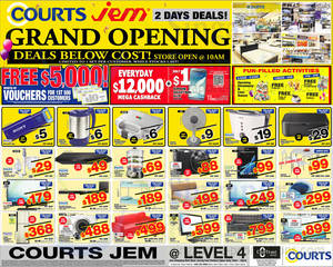 Featured image for Courts JEM Grand Opening 2 Days Celebration Deals Islandwide 22 – 23 Jun 2013