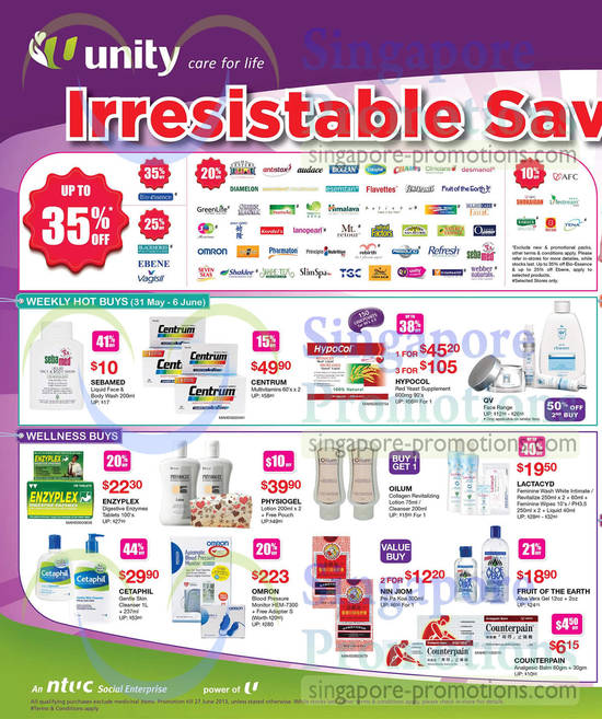 Up to 35 Percent Off, Weekly Hot Buys, Wellness Buys, Centrum, Hypocol, Physiogel, Omron, Cetaphil