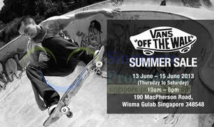 Featured image for Vans Off The Wall Summer Sale @ Wisma Gulab 13 – 15 Jun 2013