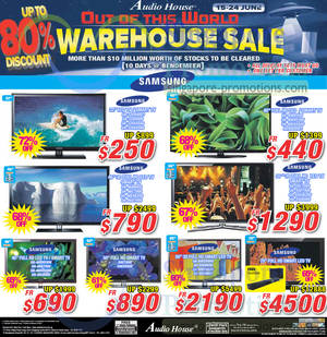 Featured image for (EXPIRED) Audio House Electronics, TV, Notebooks & Appliances Offers 15 Jun – 1 Jul 2013