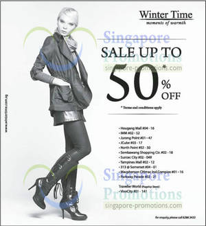 Featured image for (EXPIRED) Winter Time Up To 50% Off Promotion @ All Outlets 31 May – 28 Jul 2013