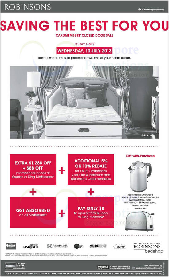 10 Jul Extra 1288 Off Queen n King Mattresses, GST Absorbed