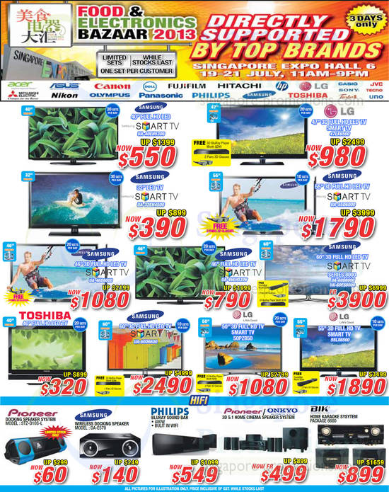 19 Jul TVs, Hifi, Samsung, Toshiba, Philips, LG, Pioneer, Onkyo, Bik