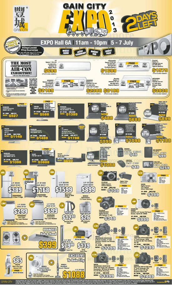 5 Jul TV, Air Conditioners, Notebooks, Fridges, Digital Cameras