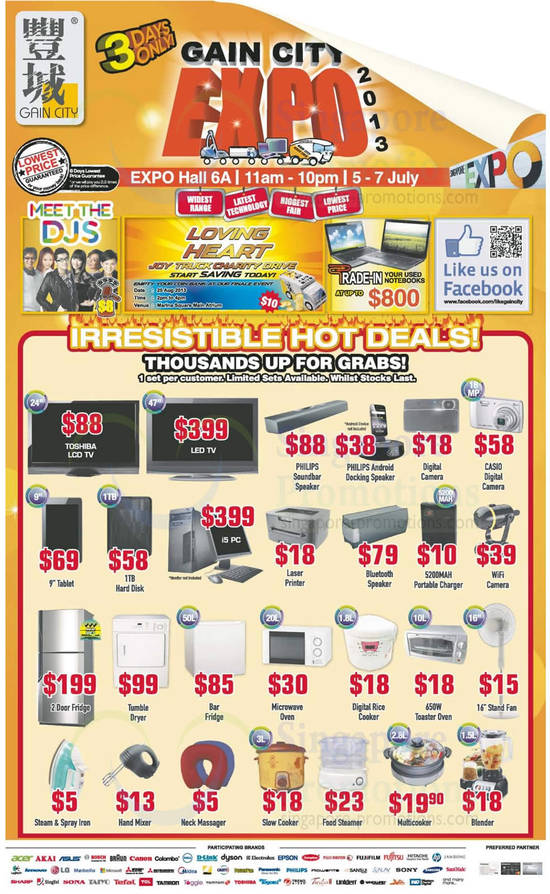 5 Jul Thousands of Hot Deals, Limited Sets, TV, Fridge, Appliances, Desktop PCs, Tablets