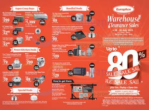 Featured image for (EXPIRED) EuropAce Warehouse Clearance SALE @ Summit Building 26 – 28 Jul 2013