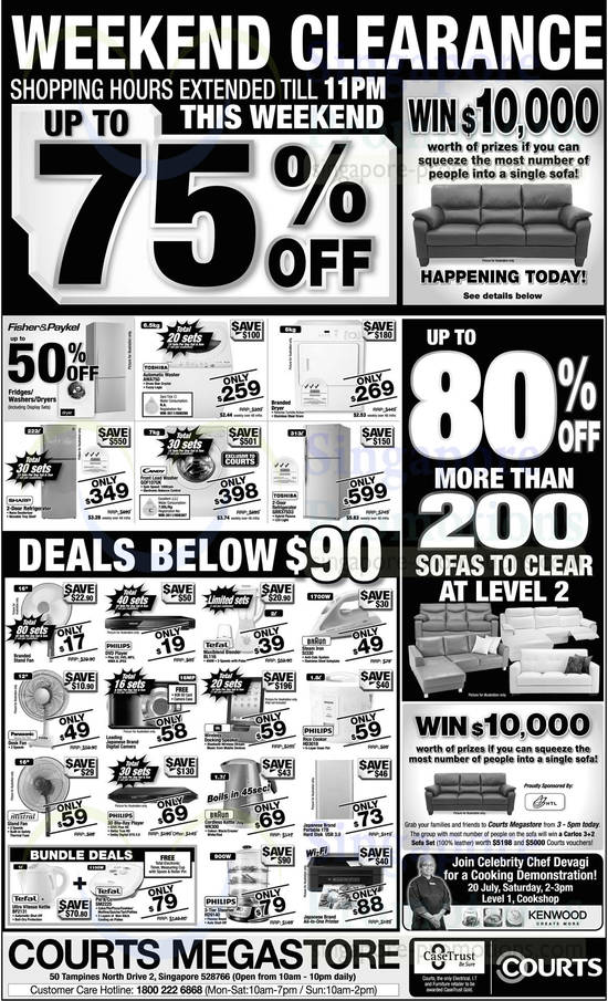 Deals below 90 Dollar, Washers, Fridge, Blender, Iron, Rice Cooker, Kettle, Steamer, Toshiba, Candy, Tefal, Braun, Philips