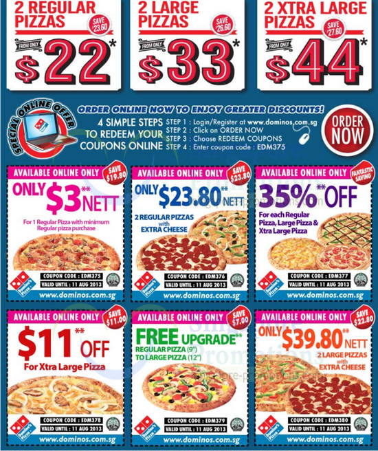 Dominos Pizza 19 Jul 2013