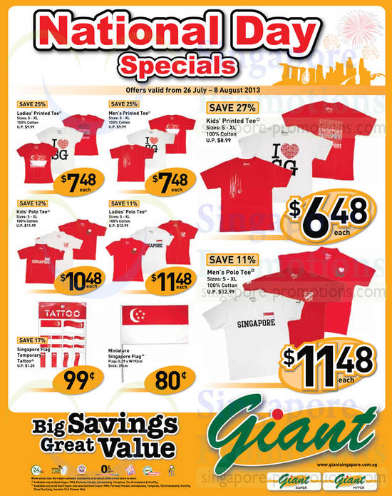 Giant National Day Specials 26 Jul 2013