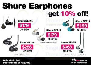 Featured image for (EXPIRED) HMV Earphones 10% Off Promo 11 Jul – 31 Aug 2013