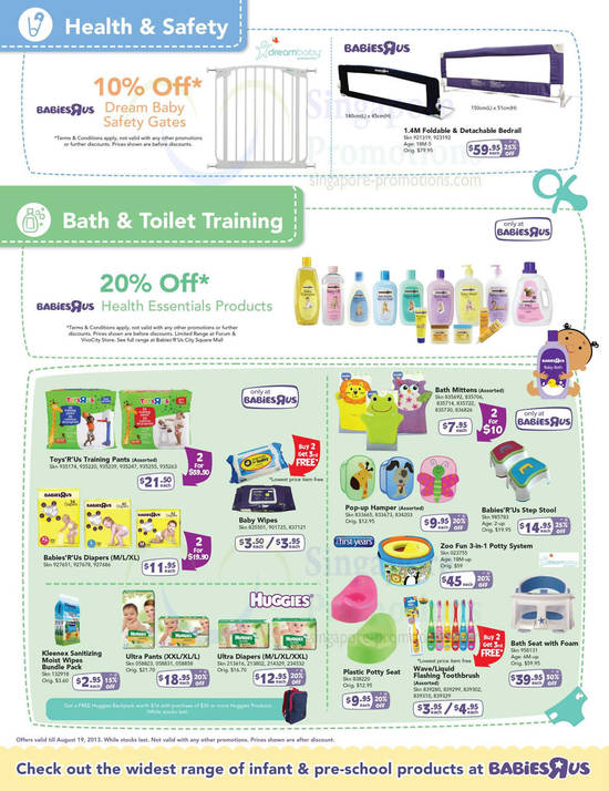 Health n Safety, Bath n Toilet Training, Huggies