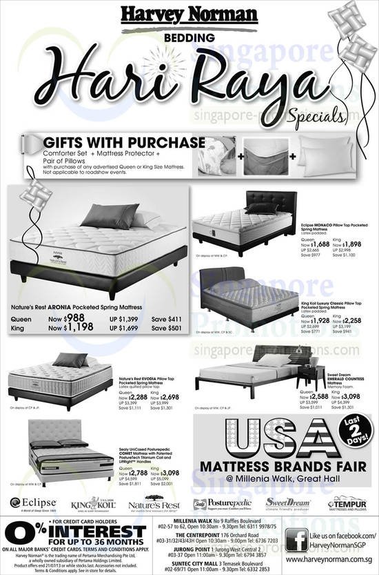 Mattresses, Natures Rest, Eclipse, King Koil, Sweet Dream, Sealy