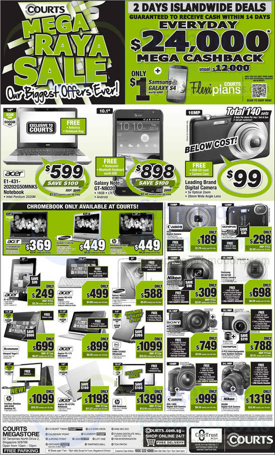 Notebooks, Tablets, PC, Digital Cameras, Acer, Samsung, HP, Lenovo, Vostro, Sony, Olympus