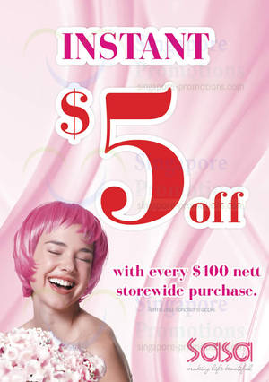 Featured image for (EXPIRED) SaSa Up To 50% Off & $5 Off With Every $100 Purchase 29 – 31 Jul 2013