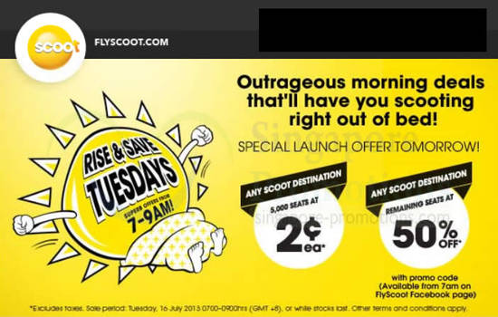 Scoot Airlines 15 Jul 2013