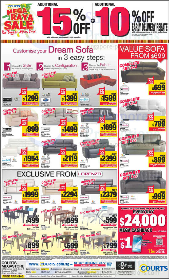 Sofa Sets, Dynamic, Silentnight, KingKoil, Armadio, HTL, Lorenzo, Nicollo