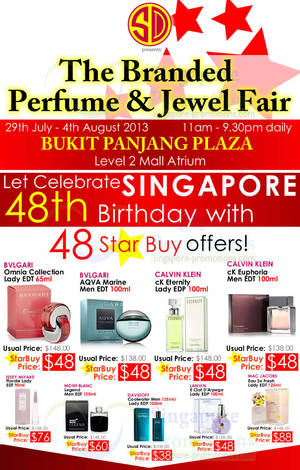 Featured image for (EXPIRED) Staff Discount Branded Perfume & Jewel Fair @ Bukit Panjang Plaza 29 Jul – 4 Aug 2013