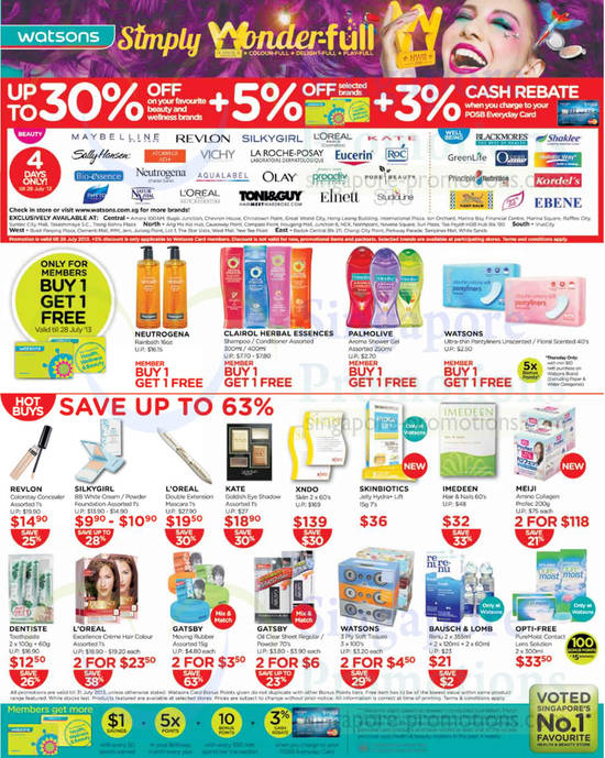 Up To 30 Percent Off Selected Brands, Health n Beauty, Maybelline, Olay, Neutrogena, Blackmores, Kordels, Xndo, Meiji