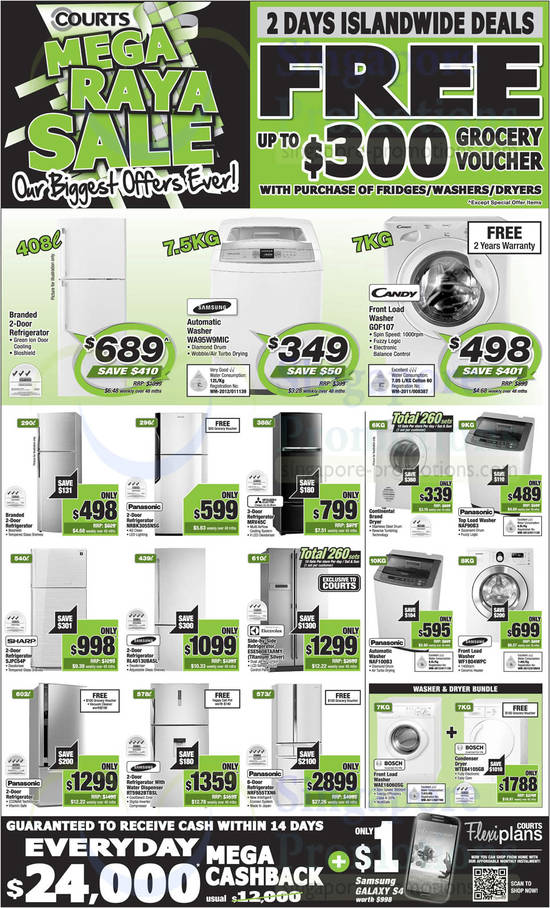 Washers, Fridges, Samsung, Candy, Panasonic, Mitsubishi Electric, Sharp