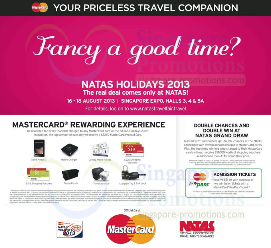 Featured image for NATAS Fair 2013 (Aug 2013) Travel Fair @ Singapore Expo 16 - 18 Aug 2013