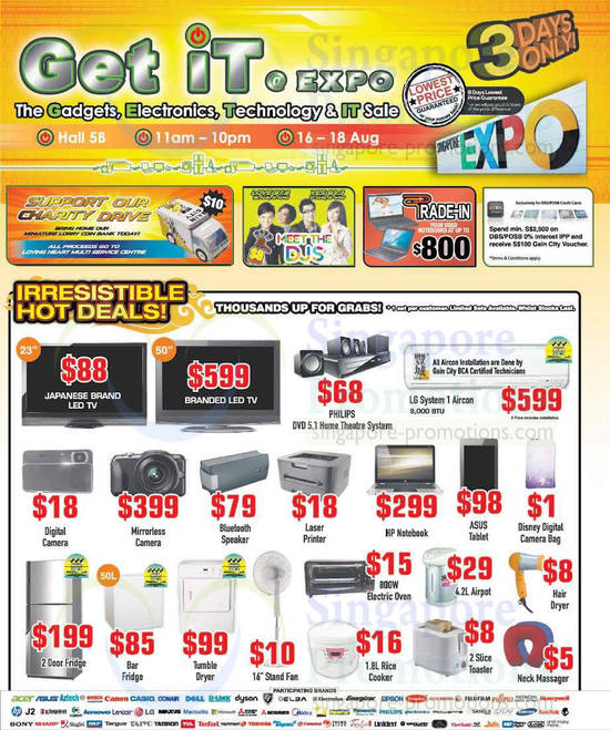 16 Aug Hot Deals TVs, Digital Cameras, Fridges, Washers, Notebooks, Air Conditioner