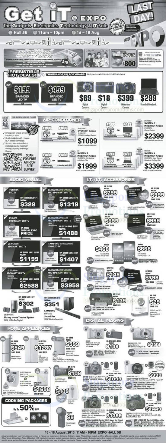 18 Aug Hot Deals, Air Conditioner, TVs, IT Accessories, Home Appliances, Digital Cameras