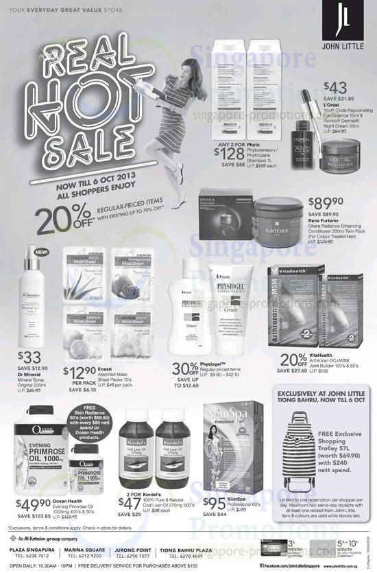 3 Oct 20 Percent Off Till 6 Oct, Phyto, LOreal Paris, Dr Mineral, Vitahealth, Koredels