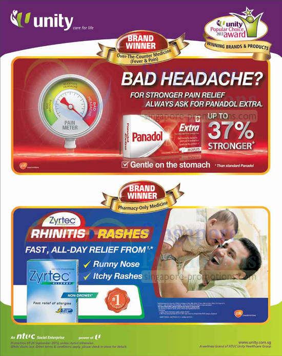 30 Aug Panadol Extra, Zyrtec