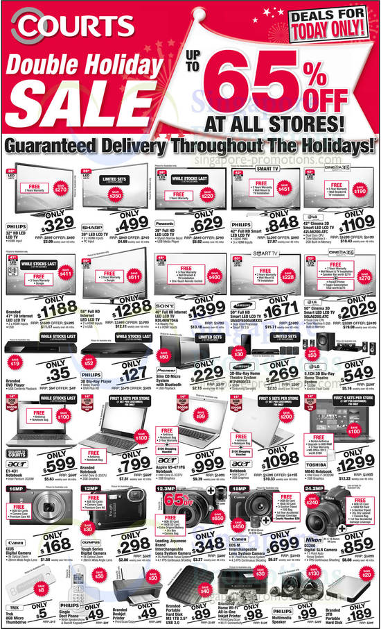 9 Aug TVs, Home Theatre Systems, Notebooks, Digital Cameras, Printers