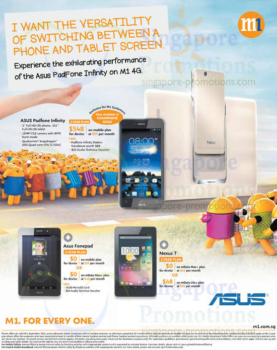 ASUS Padfone Infinity, ASUS Fonepad, Nexus 7