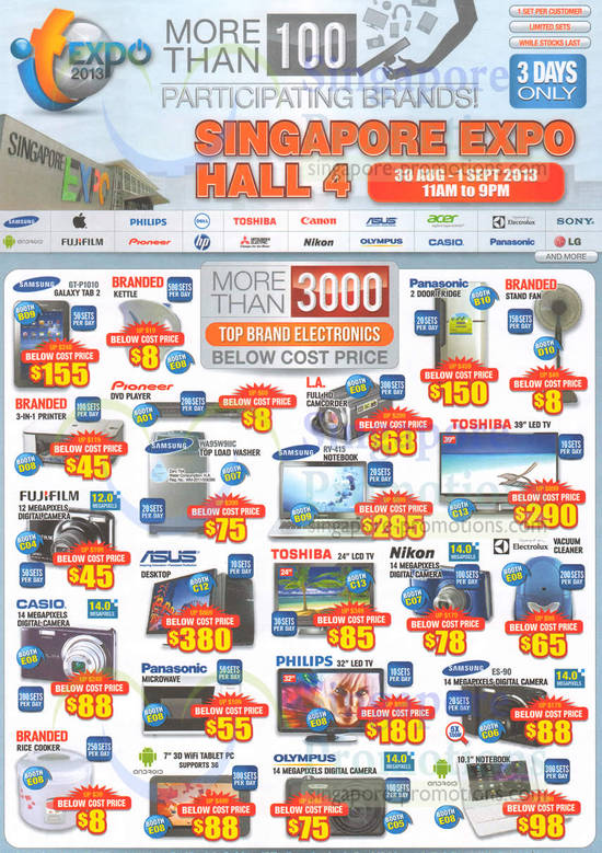 Below Cost Price Offers, Galaxy Tab, Washer, TV, Digital Cameras, Vacuum Cleaner