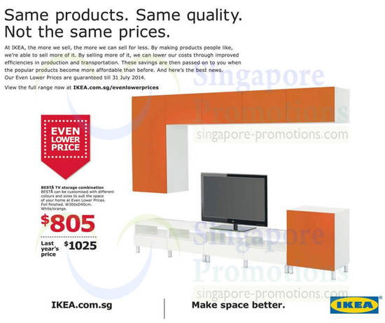 Besta TV Storage Combination Even Lower Price