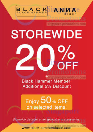 Featured image for (EXPIRED) Black Hammer & Anna Black 20% Off Storewide 8 – 11 Aug 2013