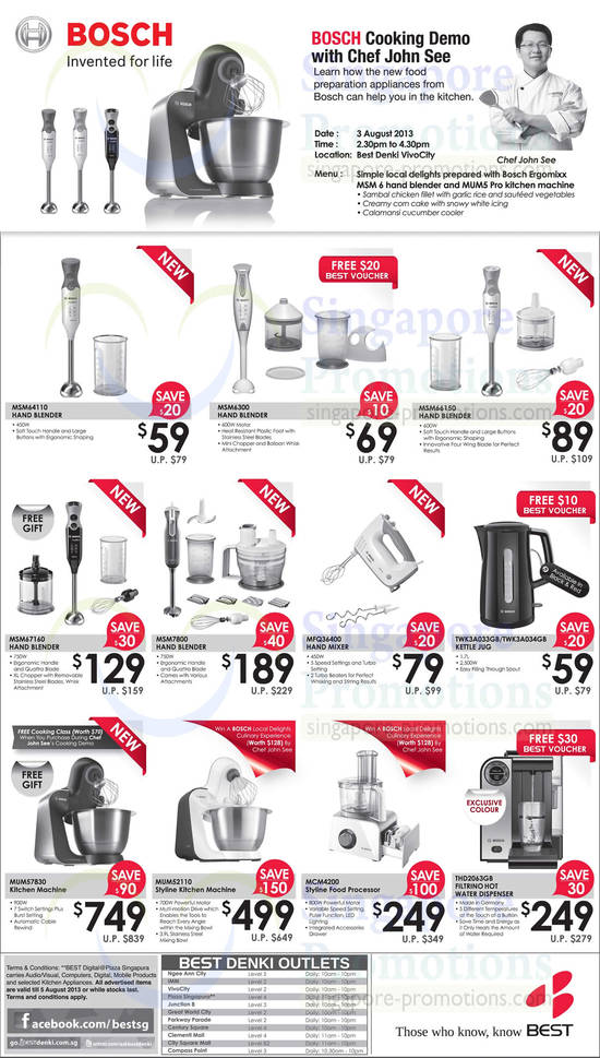 Bosch, Kitchen Appliances, Hand Blenders, Kitchen Machines, Kettle Jugs, Food Processors