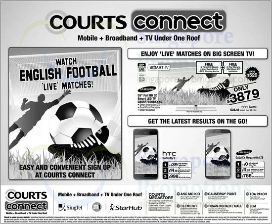 Courts Connect, Samsung, HTC, HTC Butterfly S, Samsung Galaxy Mega