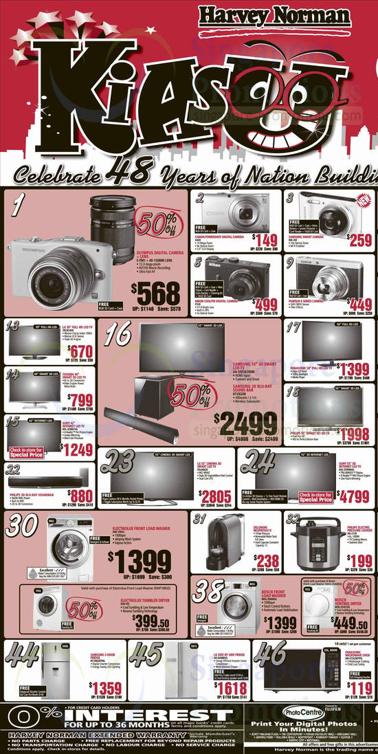 Digital Cameras, TVs, Washers, Fridges, Canon, Nikon, LG, Sony, Electrolux, Samsung, Bosch