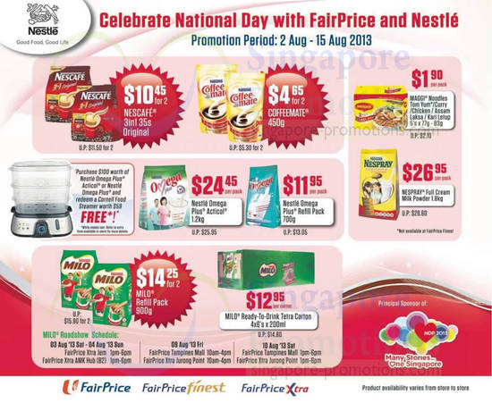 FairPrice, Nestle National Day Offers 2 Aug 2013