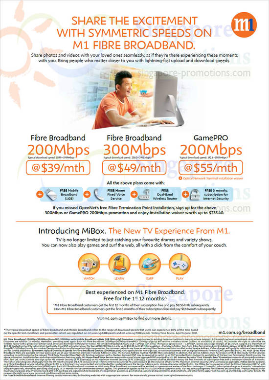 Fibre Broadband 200Mbps, 300Mbps, GamePRO 200Mbps, MiBox