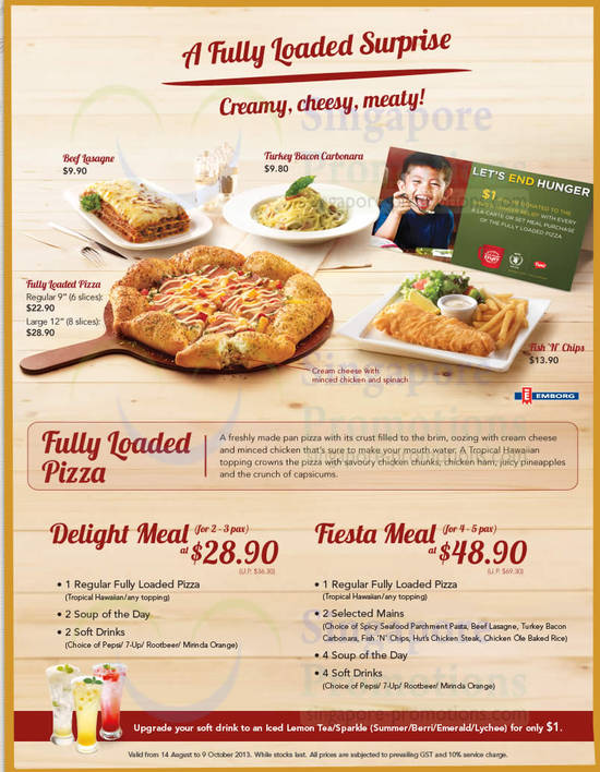 Fully Loaded Pizza Dine-In Combo Meals