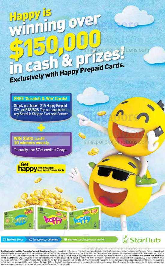 Happy Prepaid Cards Free Scratch n Win Cards