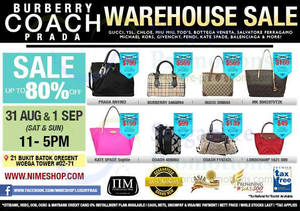 Featured image for Nimeshop Branded Handbags Warehouse Sale Up To 80% Off @ WCEGA Tower 31 Aug – 1 Sep 2013