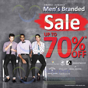 Featured image for Men’s Branded Fashion Sale @ OG Albert Complex 7 – 21 Aug 2013