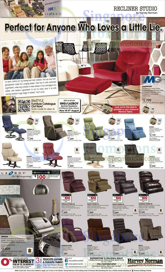 Recliners, Nordic 21, Prince, Orion, Groove, Bravo, Scandi, Divani, Harbour Town