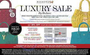 Featured image for (EXPIRED) Reebonz Branded Handbags Sale Up To 80% Off @ Marriott Hotel 3 – 4 Aug 2013