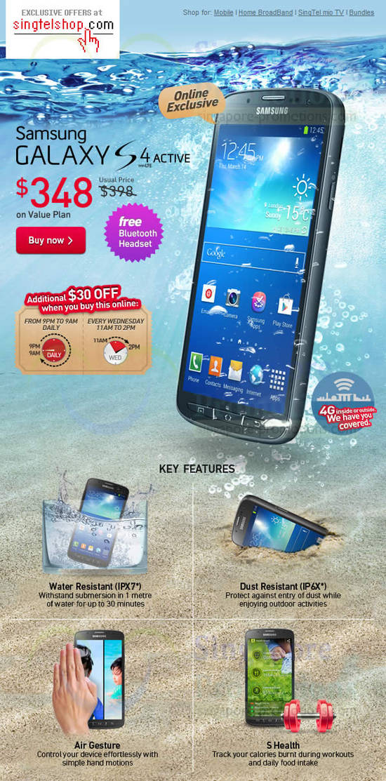 Samsung Galaxy S4 Active Online Offer