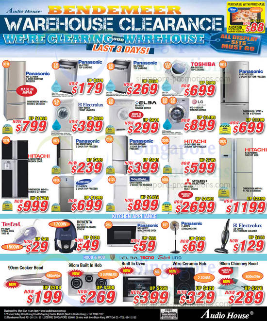 14 Sep Fridges, Washers, Dryers, Ovens, Fans