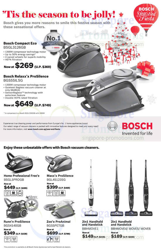 2 Nov Bosch Vacuum Cleaners Compact Eco, Relaxx ProSilence, Hme Professional Free, Maxx ProSilence