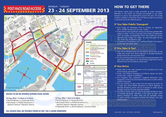 23 – 24 Sep Post Race Road Access