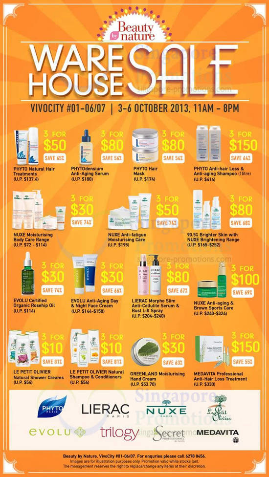 3 Oct Phyto Products, Nuxe, Evolu, Liberac, Nuxe, Greenland, Le Petit, Medavita